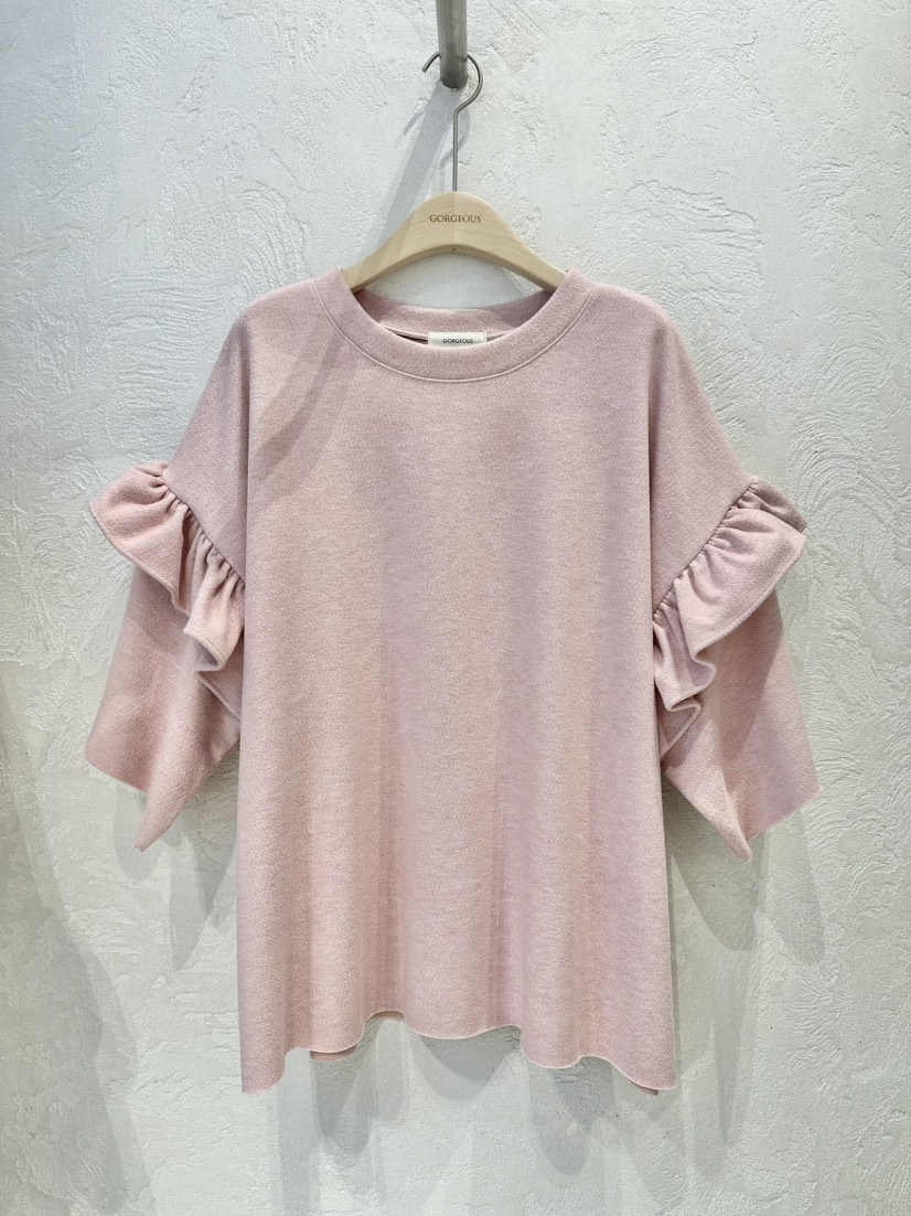 GORGEOUS韓國直郵㊣女裝新品職業休閑推薦時尚長袖T恤褶皺雙層GORGEOUS長袖T恤圖色2