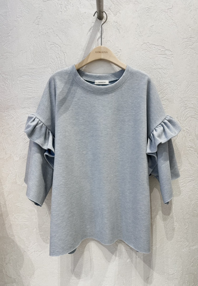 GORGEOUS韓國直郵㊣女裝新品職業休閑推薦時尚長袖T恤褶皺雙層GORGEOUS長袖T恤圖色3