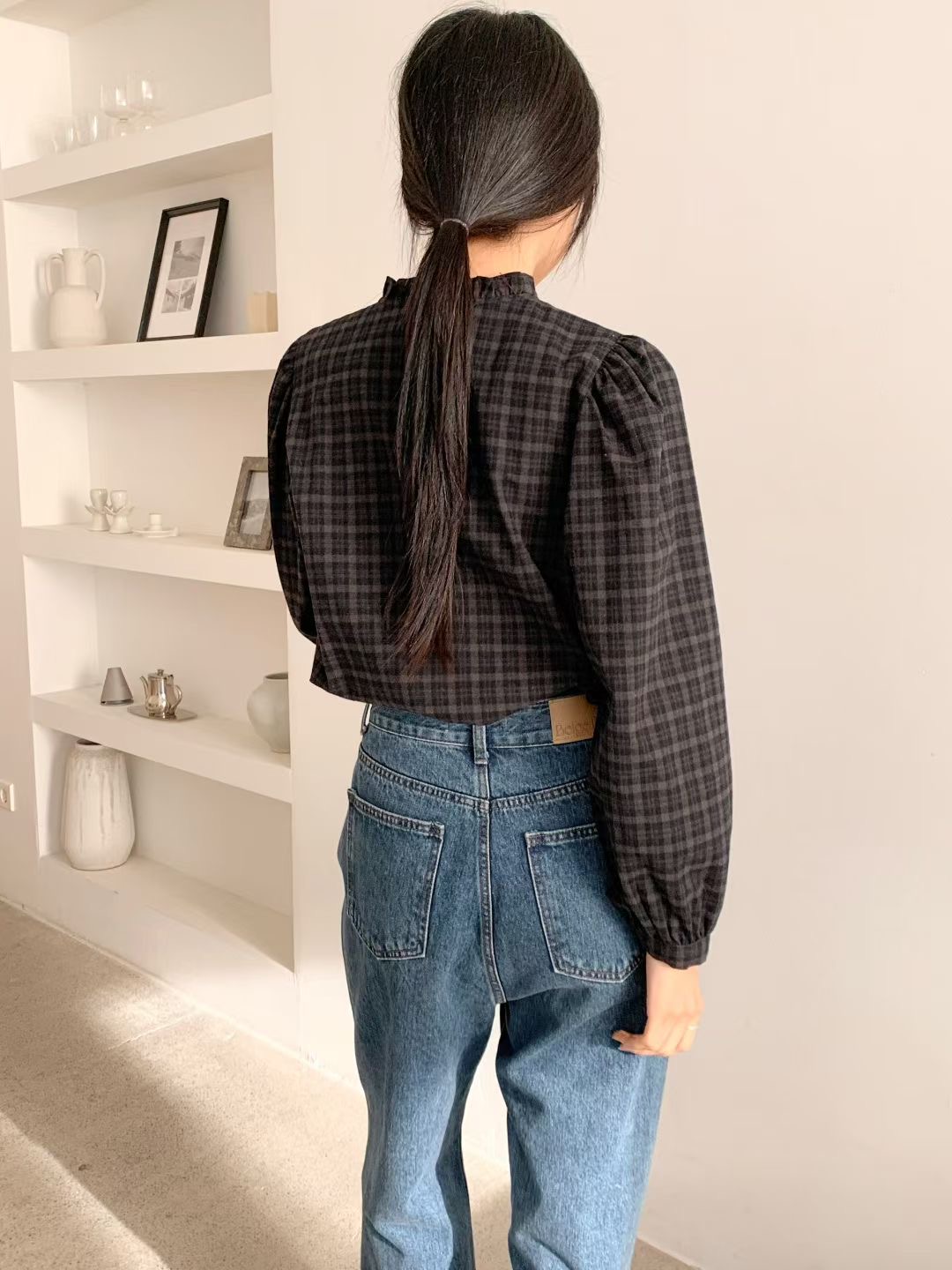 CAROL韓國代購㊣女士新款休閑職業人氣熱賣25秋冬襯衫蕾絲衫CAROL襯衫/蕾絲衫