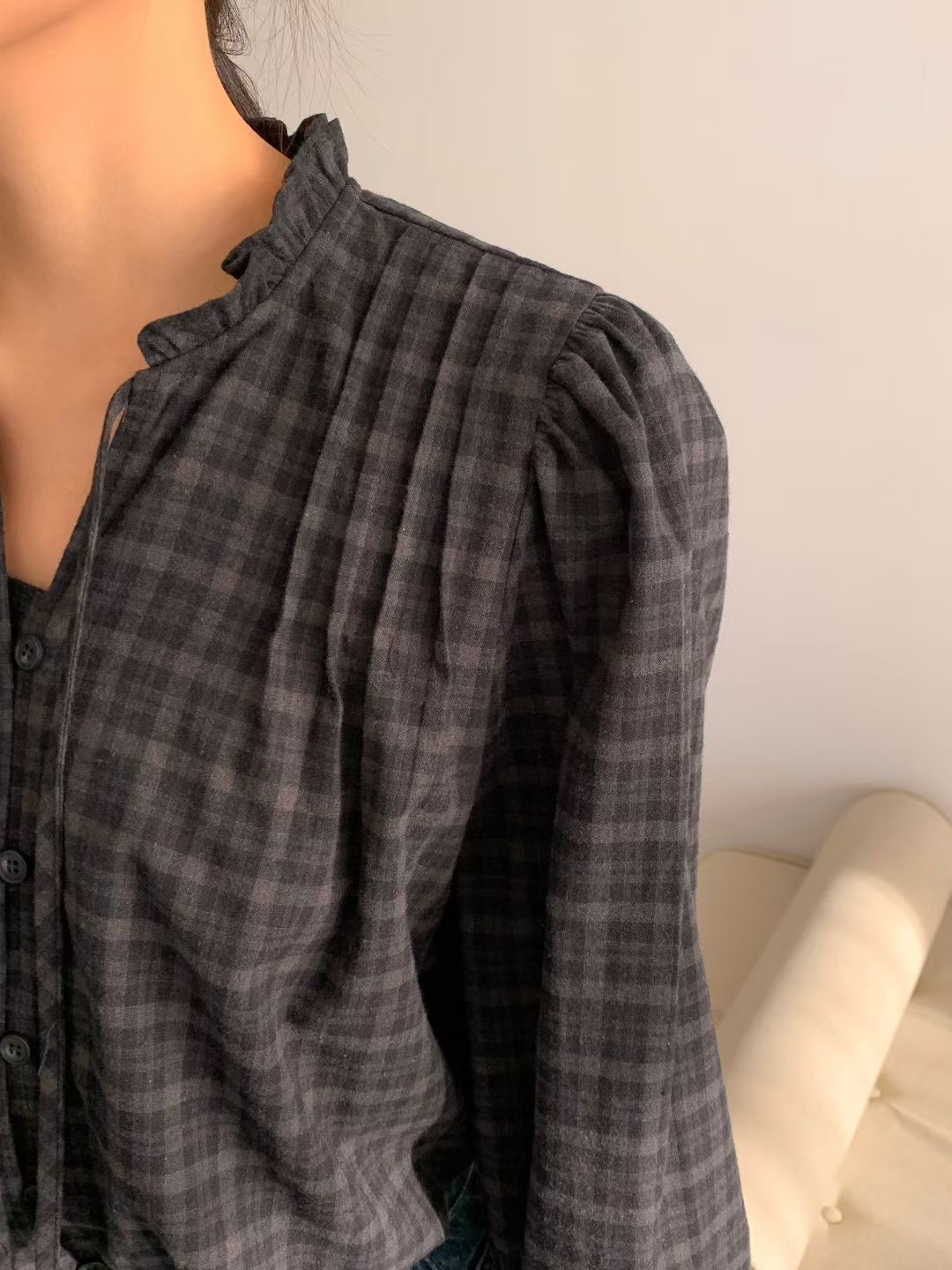 CAROL韓國代購㊣女士新款休閑職業人氣熱賣25秋冬襯衫蕾絲衫CAROL襯衫/蕾絲衫