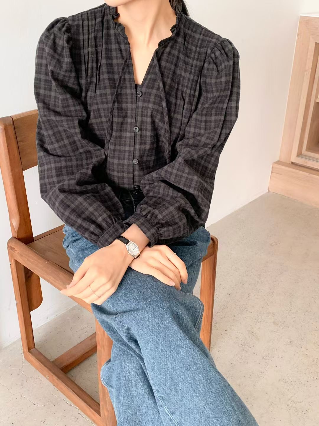 CAROL韓國代購㊣女士新款休閑職業人氣熱賣25秋冬襯衫蕾絲衫CAROL襯衫/蕾絲衫