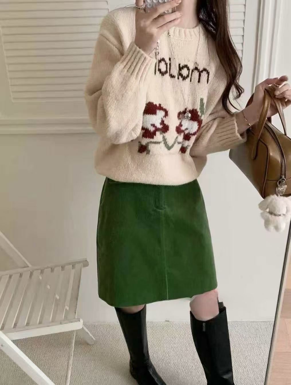 CAROL韓國代購㊣女裝新款真品休閑職業時尚人氣推薦熱賣毛衣CAROL毛衣圖色1