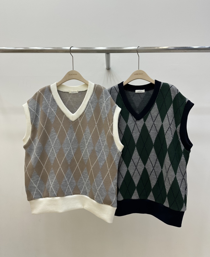 GORGEOUS韓國直郵㊣女裝新品人氣時尚休閑推薦吊帶背心格紋GORGEOUS吊帶/背心