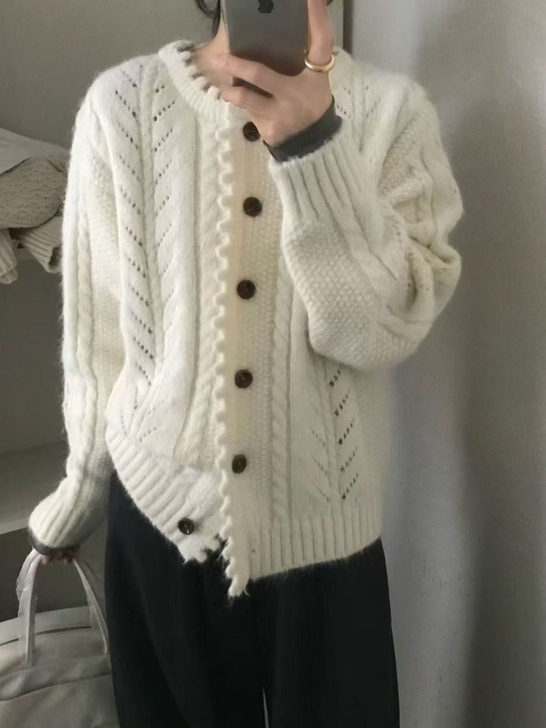 CAROL東大門㊣實拍女士新款25秋冬職業休閑推薦真品時尚毛衣CAROL毛衣圖色2