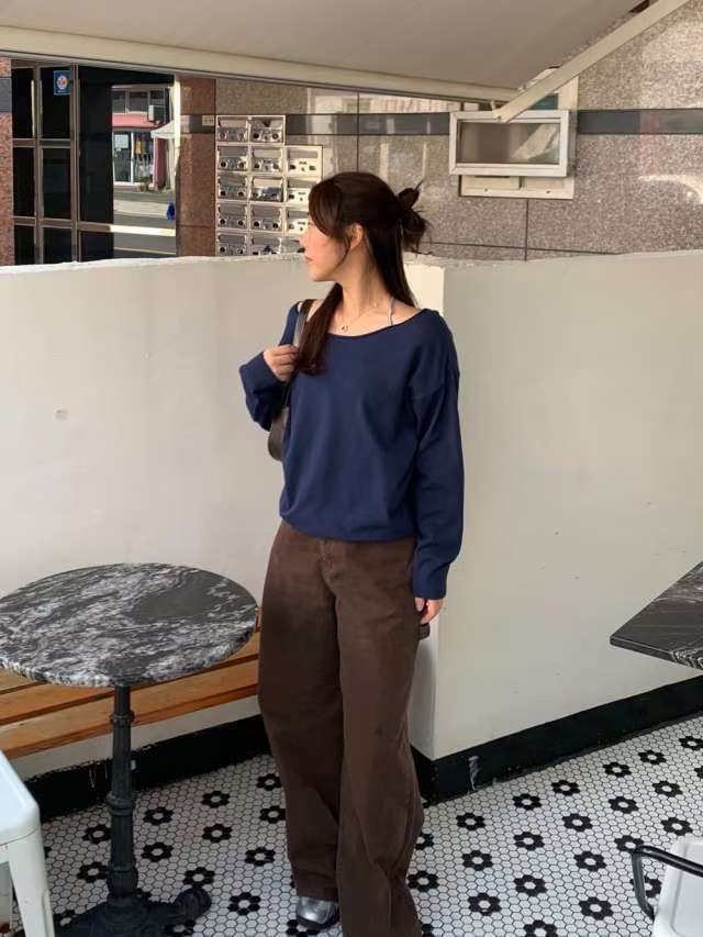 KNITPIA-니트피아-T韓國直郵㊣女士新品人氣熱賣職業長袖T恤TWELVE-OT長袖T恤