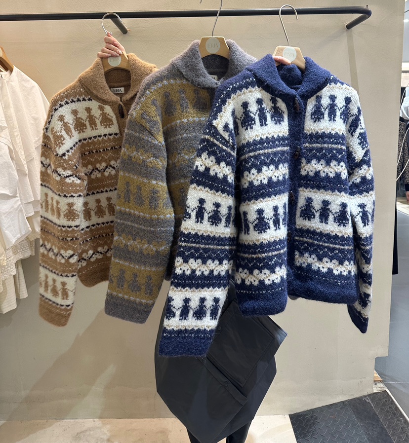 ERIA韓國直郵㊣女士新品25秋冬休閑熱賣時尚推薦真品針織衫ERIA/HUE針織衫