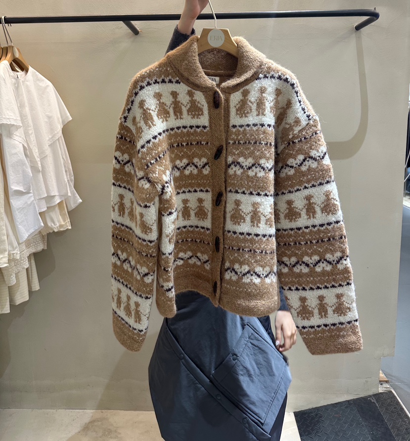 ERIA韓國直郵㊣女士新品25秋冬休閑熱賣時尚推薦真品針織衫ERIA/HUE針織衫圖色1