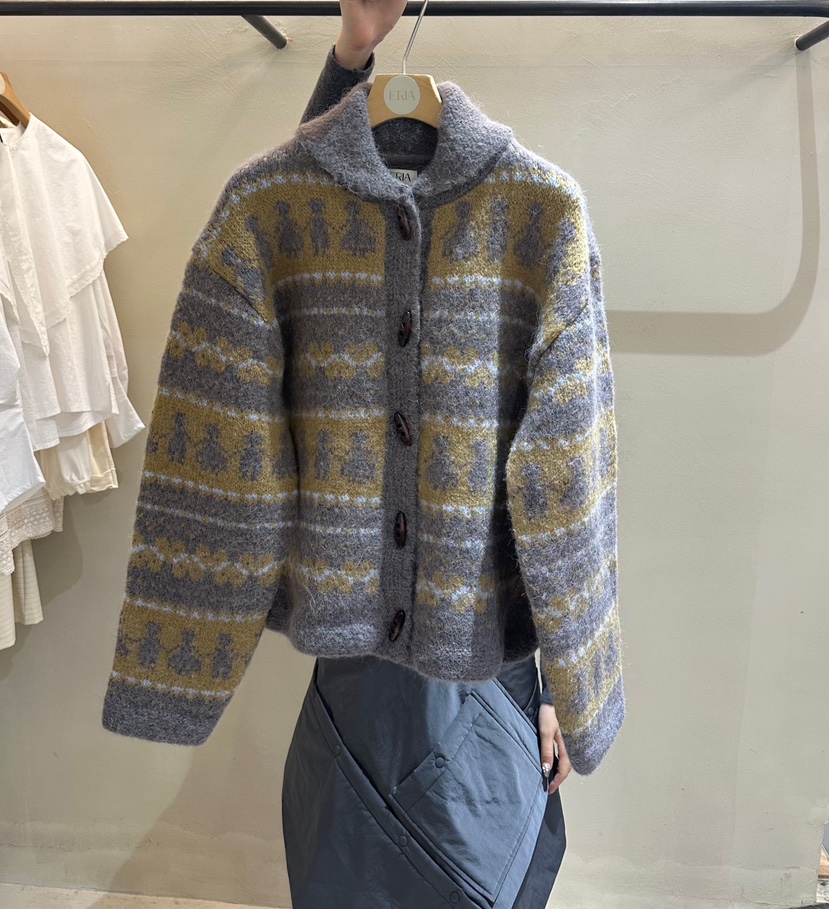 ERIA韓國直郵㊣女士新品25秋冬休閑熱賣時尚推薦真品針織衫ERIA/HUE針織衫圖色2