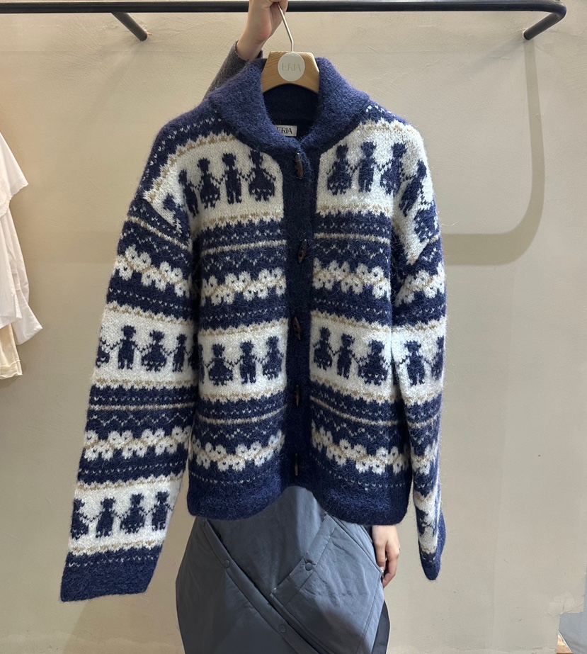 ERIA韓國直郵㊣女士新品25秋冬休閑熱賣時尚推薦真品針織衫ERIA/HUE針織衫圖色3