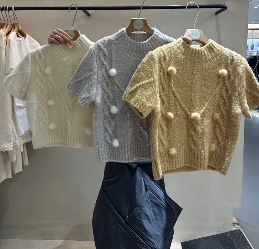 ERIA韓國直郵㊣女士新品推薦時尚休閑真品人氣熱賣針織衫貂皮ERIA/HUE針織衫