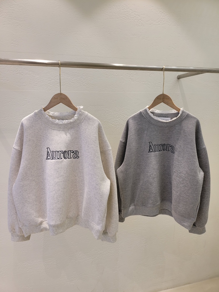 THE OTHER東大門㊣代購女裝新品真品時尚衛衣加絨蕾絲絲絨THE OTHER衛衣