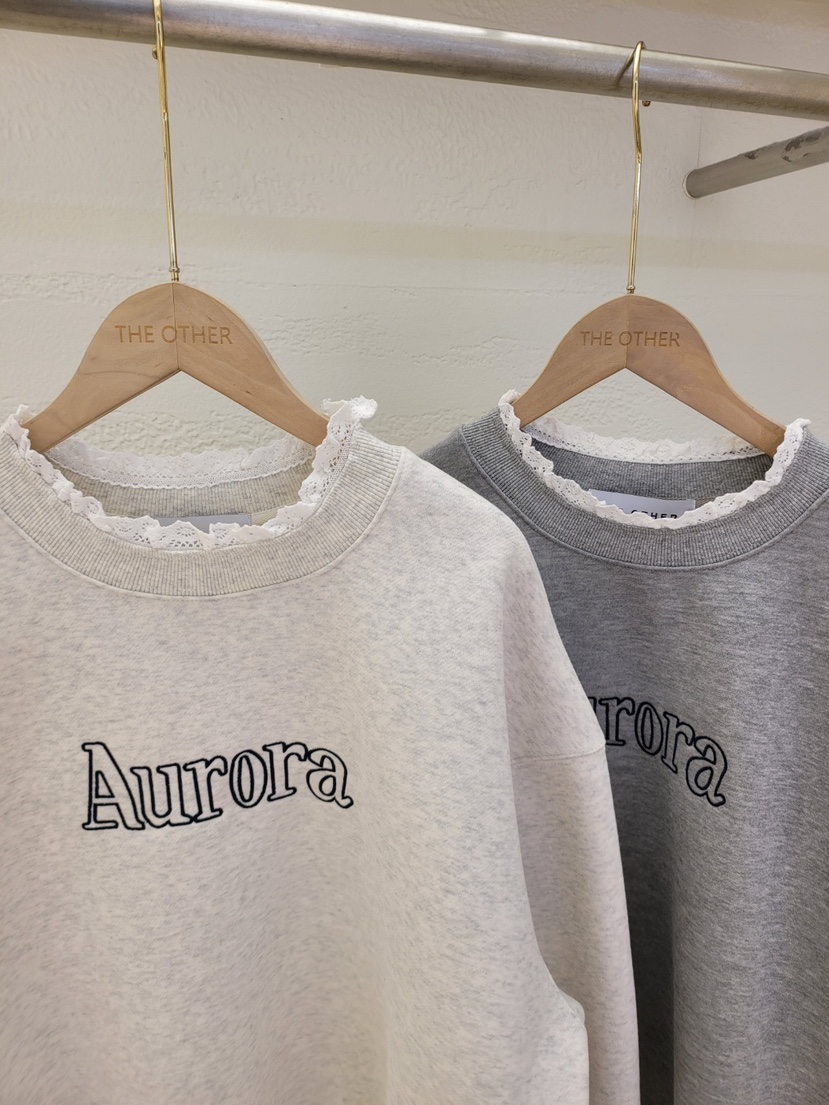 THE OTHER東大門㊣代購女裝新品真品時尚衛衣加絨蕾絲絲絨THE OTHER衛衣