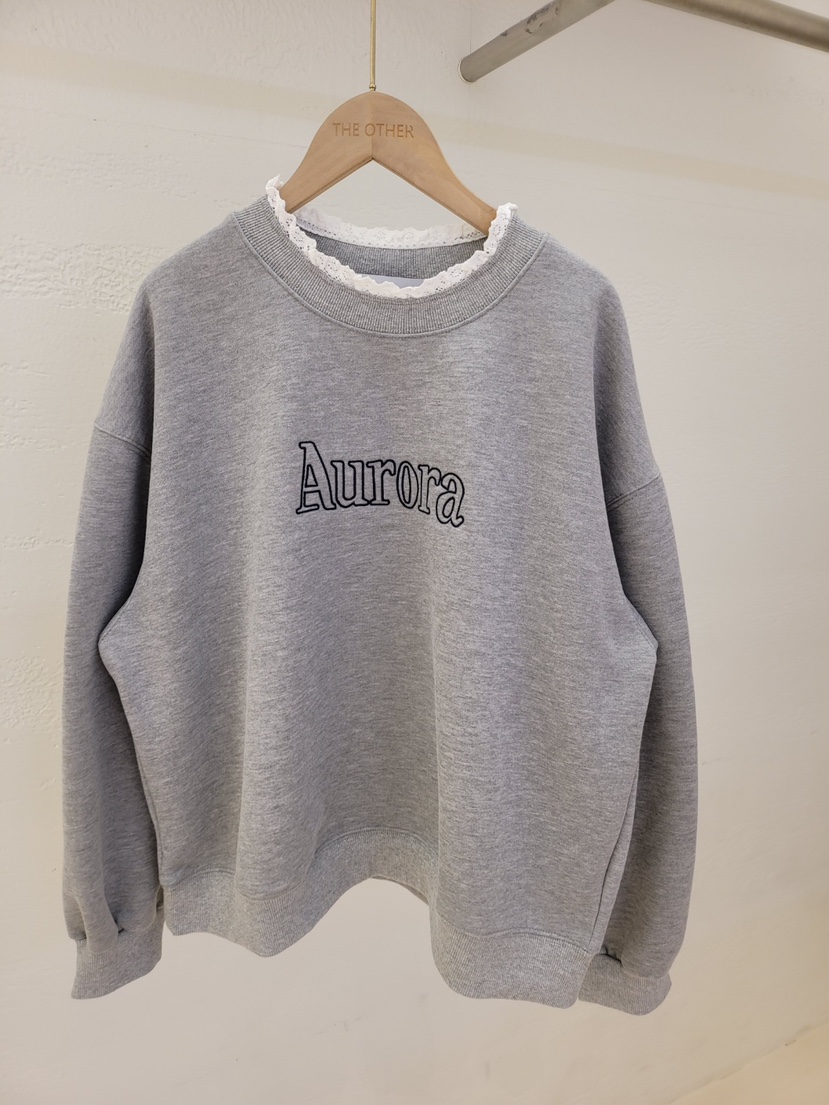 THE OTHER東大門㊣代購女裝新品真品時尚衛衣加絨蕾絲絲絨THE OTHER衛衣圖色1