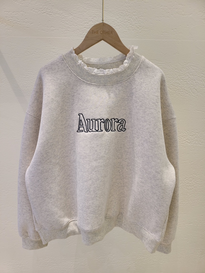 THE OTHER東大門㊣代購女裝新品真品時尚衛衣加絨蕾絲絲絨THE OTHER衛衣圖色2