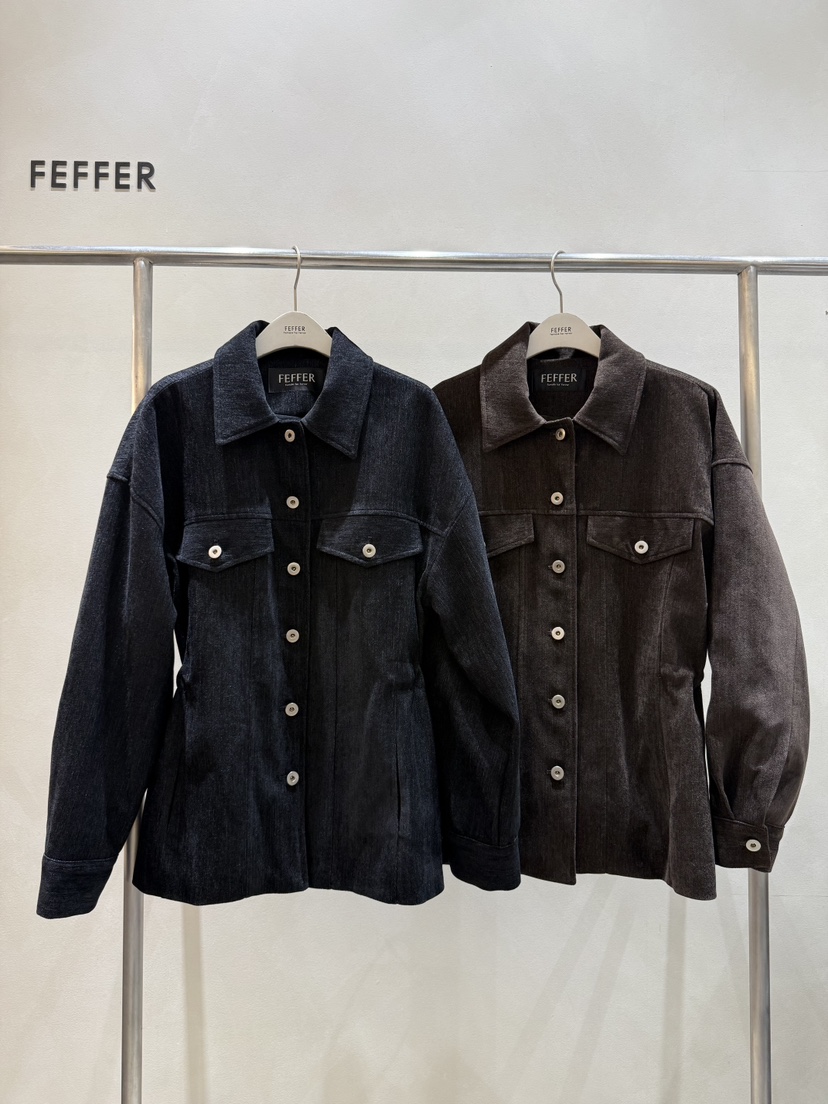 FEFFER韓國代購㊣女裝新品時尚人氣熱賣25秋冬推薦休閑夾克FEFFER夾克