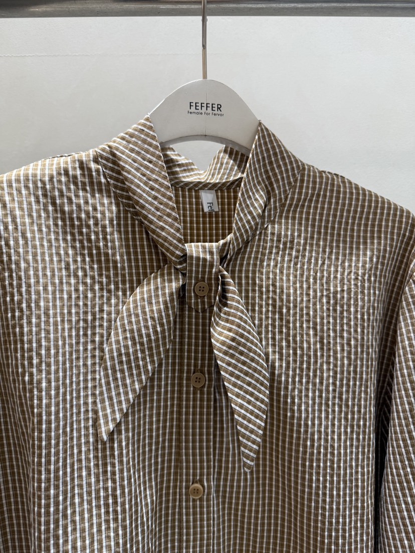 FEFFER韓國直郵㊣女裝新品休閑真品職業時尚25秋冬襯衫蕾絲衫FEFFER襯衫/蕾絲衫