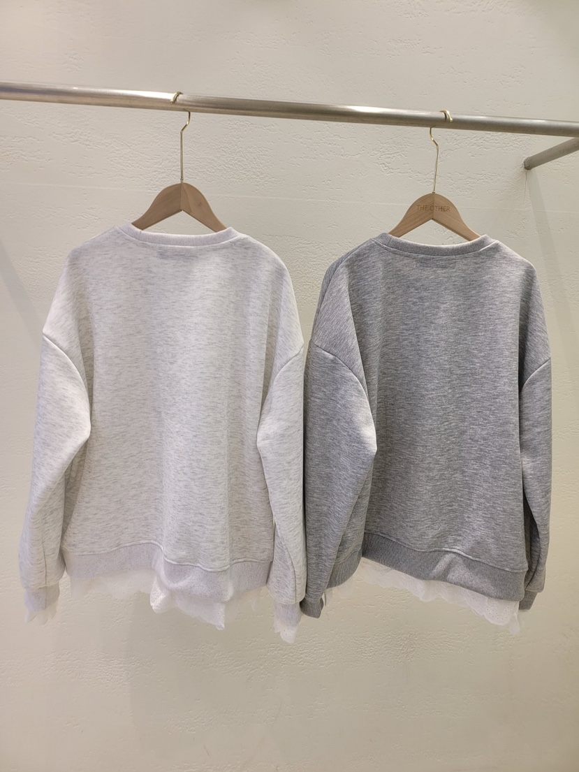 THE OTHER東大門㊣代購女士新品人氣真品時尚25秋冬衛衣蕾絲THE OTHER衛衣