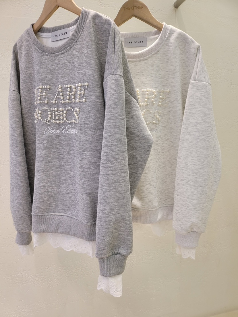 THE OTHER東大門㊣代購女士新品人氣真品時尚25秋冬衛衣蕾絲THE OTHER衛衣