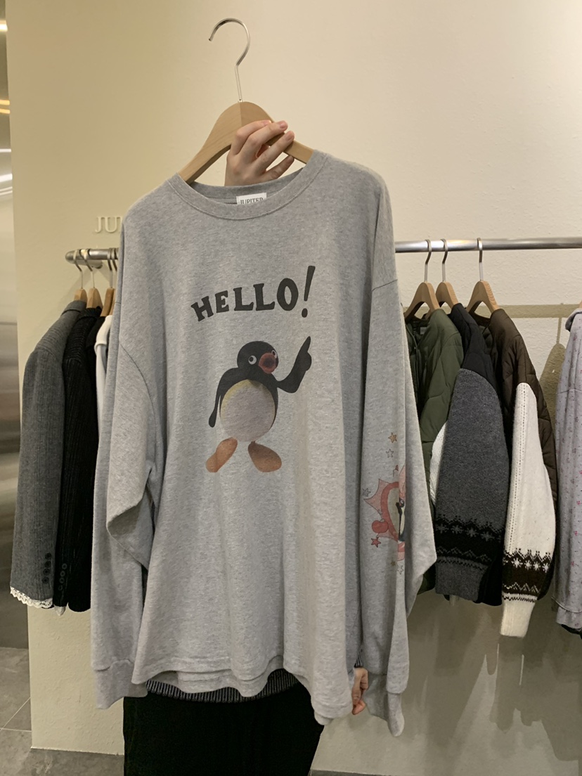 JUPITER東大門㊣代購女士新品時尚人氣休閑25秋冬長袖T恤鵝JUPITER長袖T恤圖色3