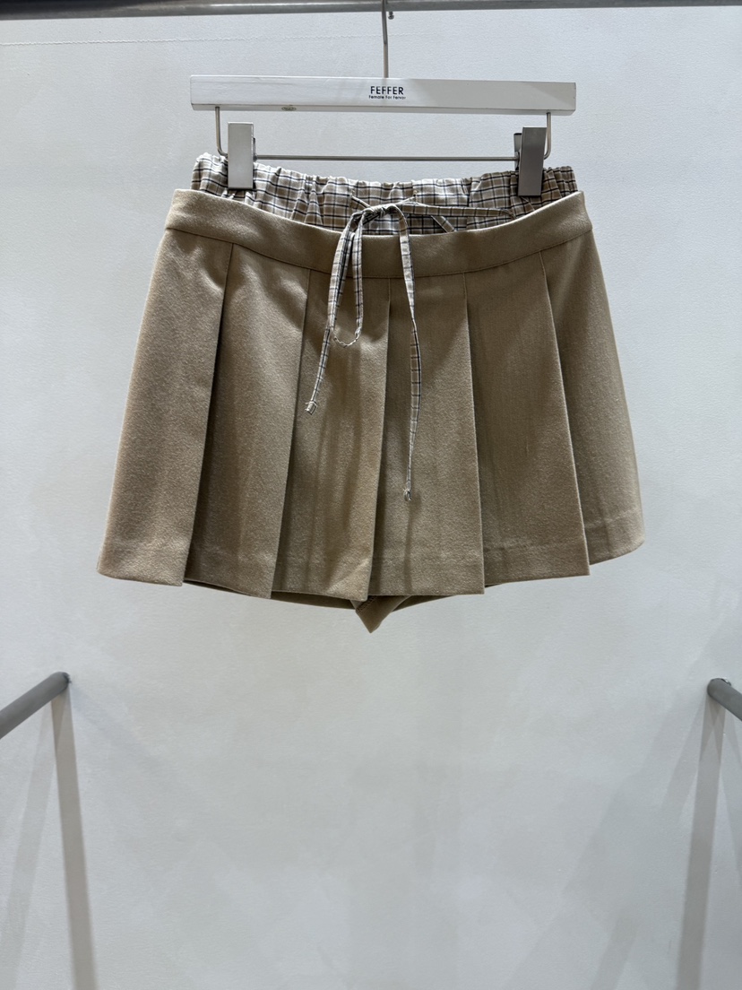 FEFFER韓國直郵㊣女裝新品休閑25秋冬時尚真品裙褲美利奴羊毛FEFFER裙褲圖色1