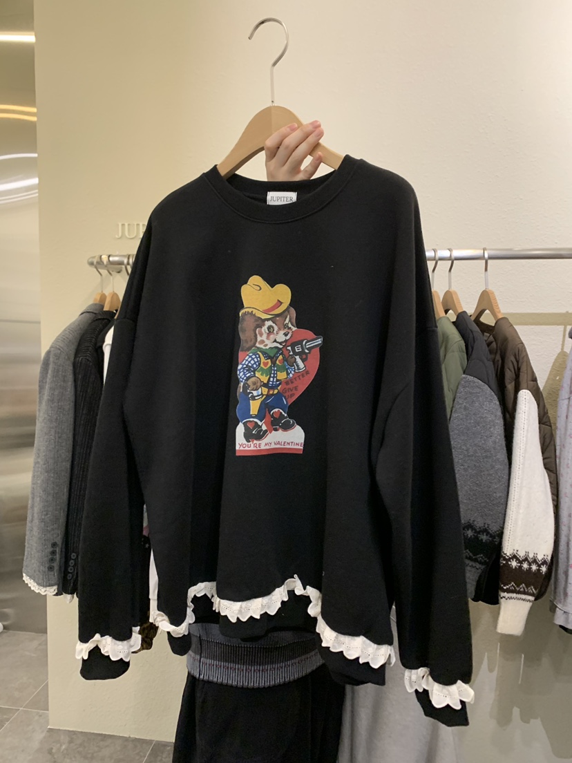 JUPITER東大門㊣直郵女士新品25秋冬時尚真品熱賣推薦休閑衛衣JUPITER衛衣圖色2