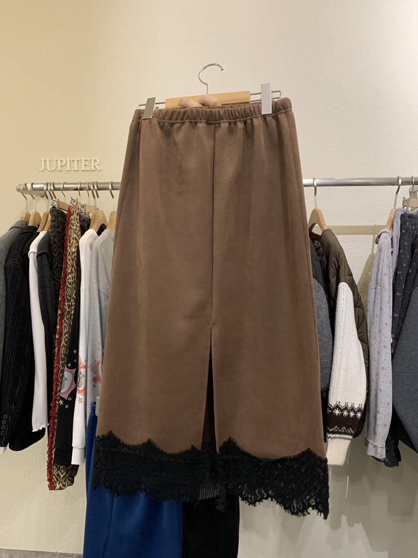 JUPITER東大門㊣直郵女裝新款休閑熱賣推薦時尚25秋冬長裙絨面革JUPITER長裙