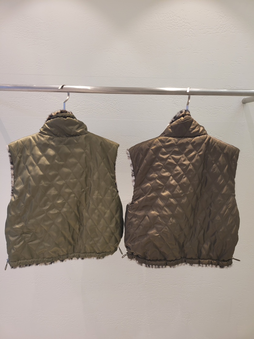 THE OTHER韓國直郵㊣女裝新款休閑25秋冬馬甲兩面穿毛皮雙面THE OTHER馬甲