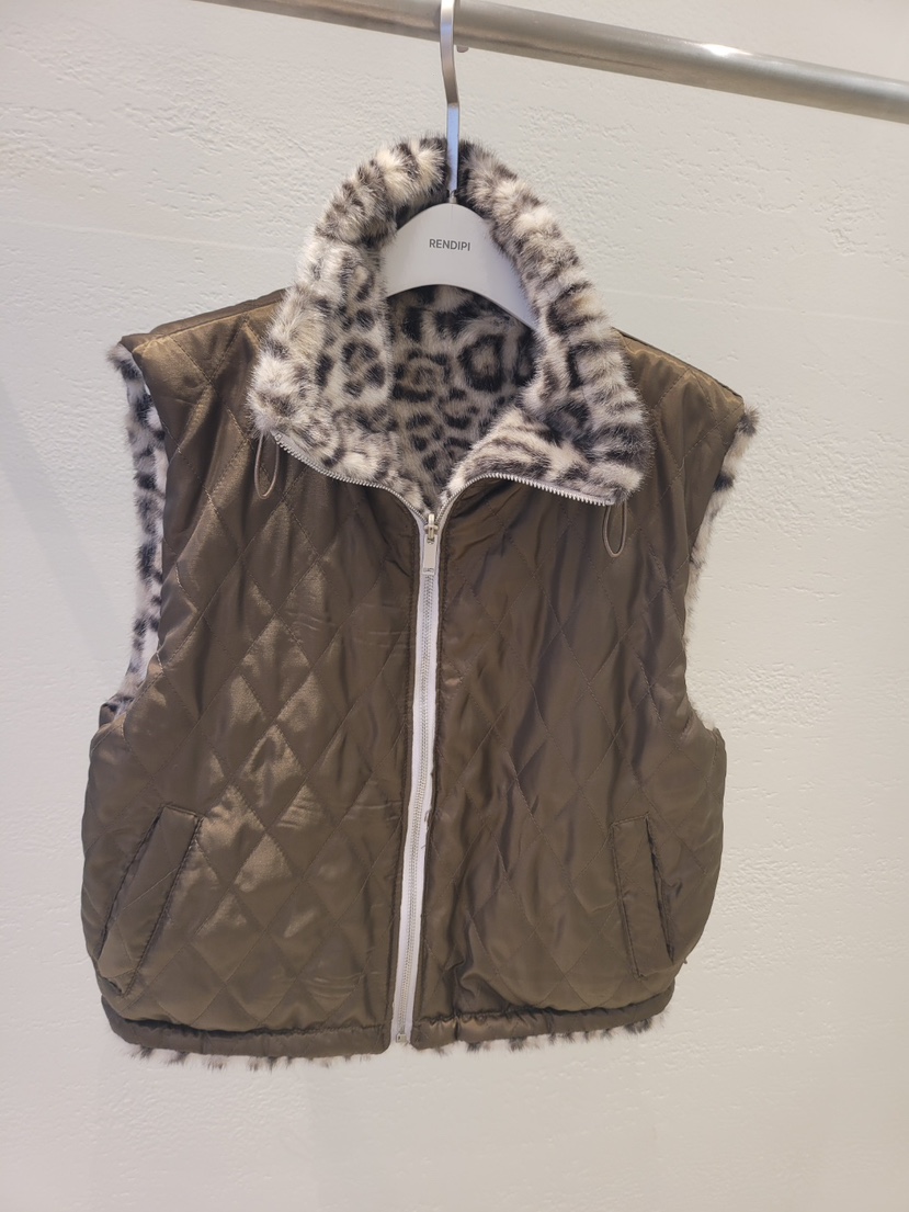 THE OTHER韓國直郵㊣女裝新款休閑25秋冬馬甲兩面穿毛皮雙面THE OTHER馬甲圖色2