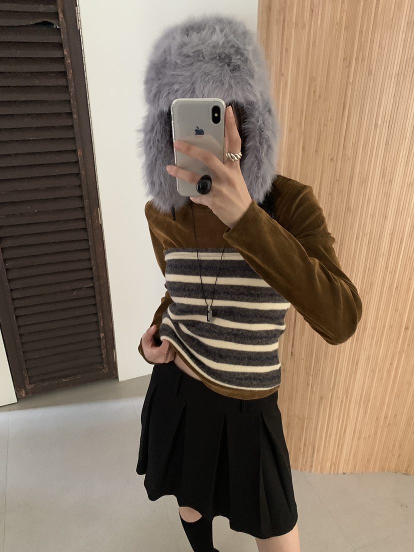 MORE THAN-P東大門㊣直郵女士新品25秋冬人氣休閑長袖T恤MORE THAN長袖T恤