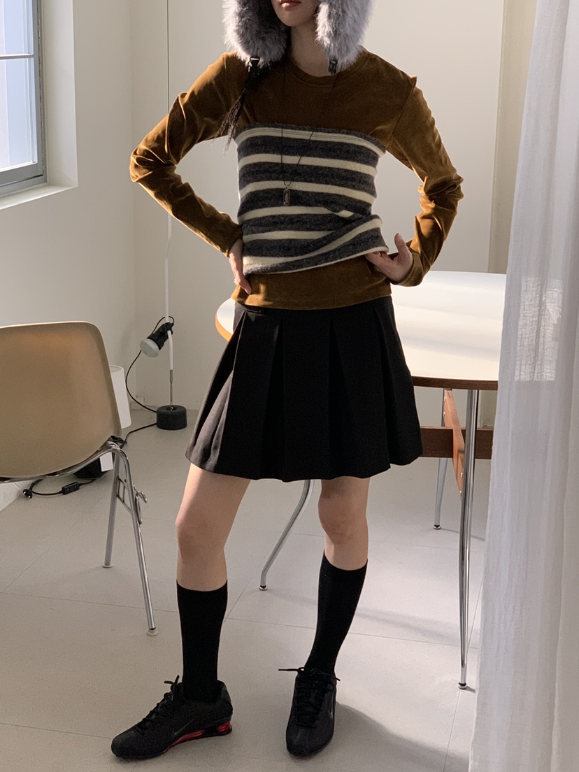 MORE THAN-P東大門㊣直郵女士新品25秋冬人氣休閑長袖T恤MORE THAN長袖T恤