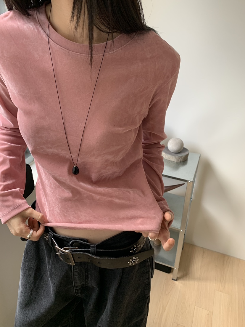 MORE THAN-P東大門㊣直郵女士新品25秋冬人氣休閑長袖T恤MORE THAN長袖T恤