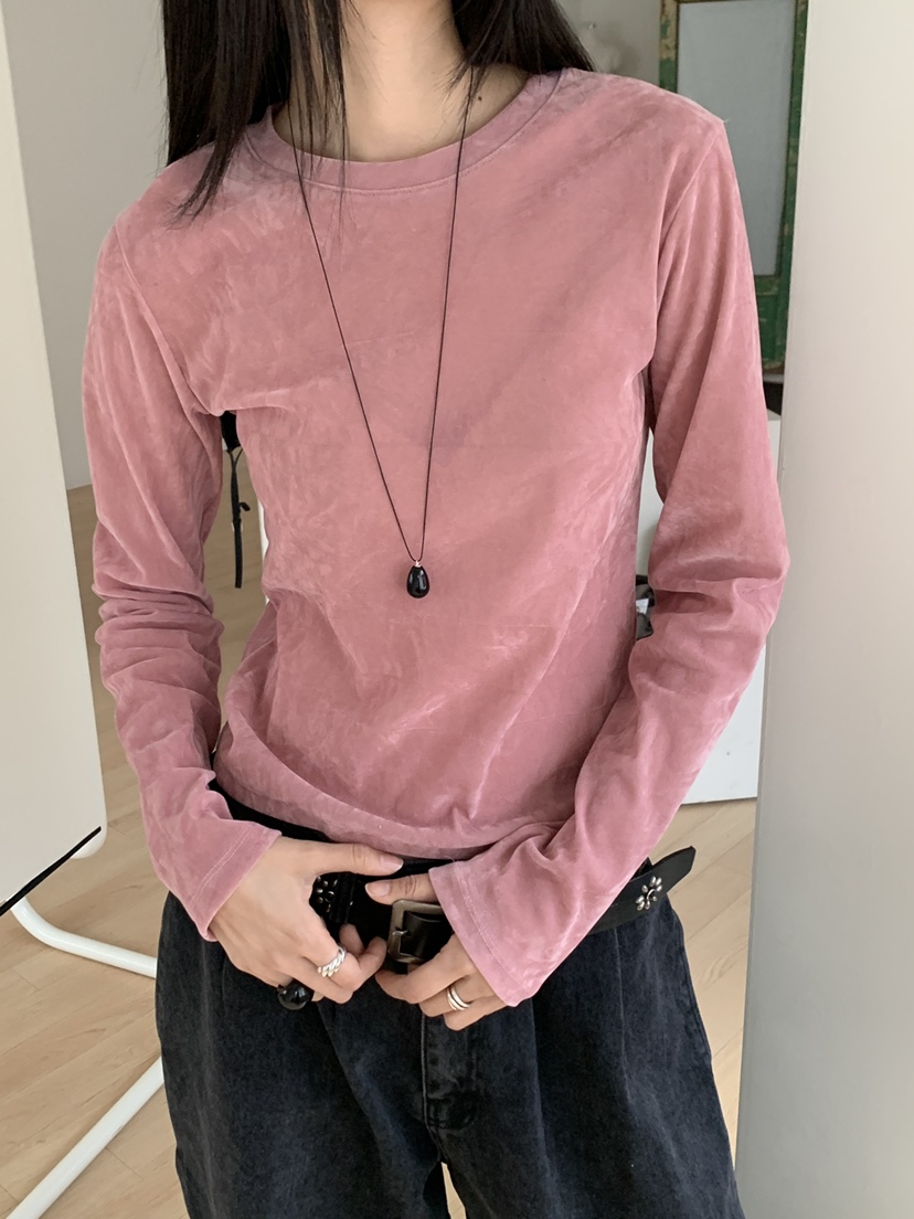 MORE THAN-P東大門㊣直郵女士新品25秋冬人氣休閑長袖T恤MORE THAN長袖T恤