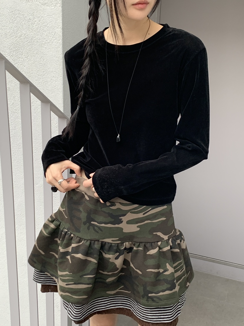 MORE THAN-P東大門㊣直郵女士新品25秋冬人氣休閑長袖T恤MORE THAN長袖T恤