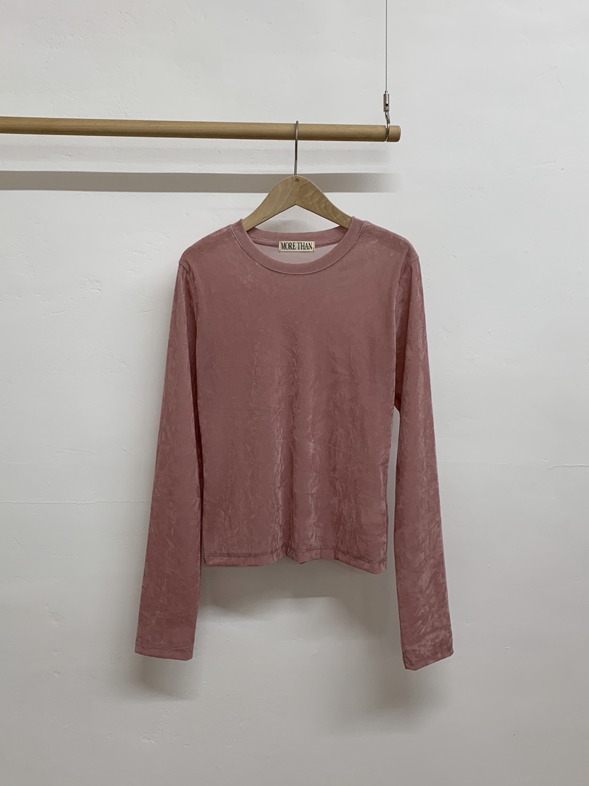 MORE THAN-P東大門㊣直郵女士新品25秋冬人氣休閑長袖T恤MORE THAN長袖T恤圖色2