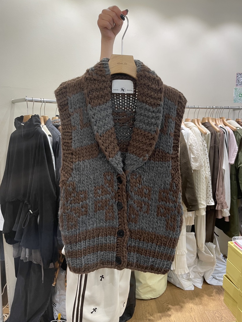 AUVERFIT東大門㊣代購女士新款休閑熱賣推薦時尚人氣馬甲手工AUVERFIT馬甲圖色3