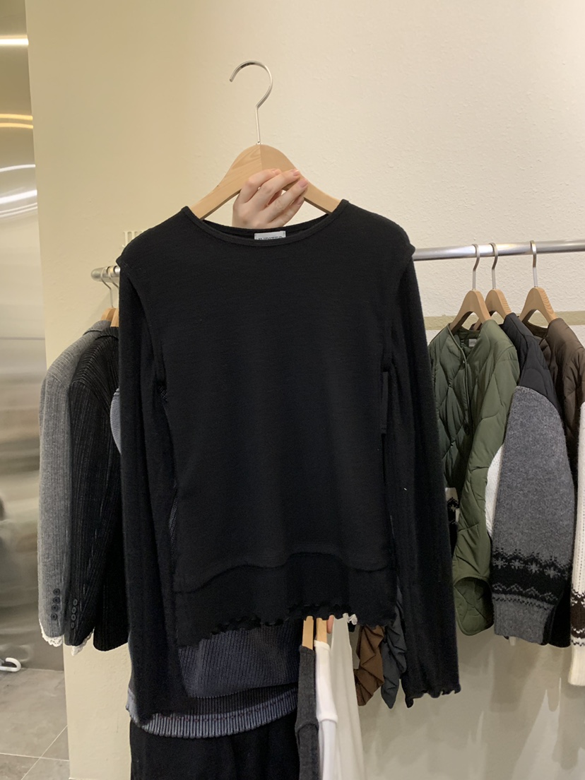 JUPITER韓國代購㊣女士新品休閑熱賣推薦職業人氣25秋冬長袖T恤JUPITER長袖T恤圖色2黑色