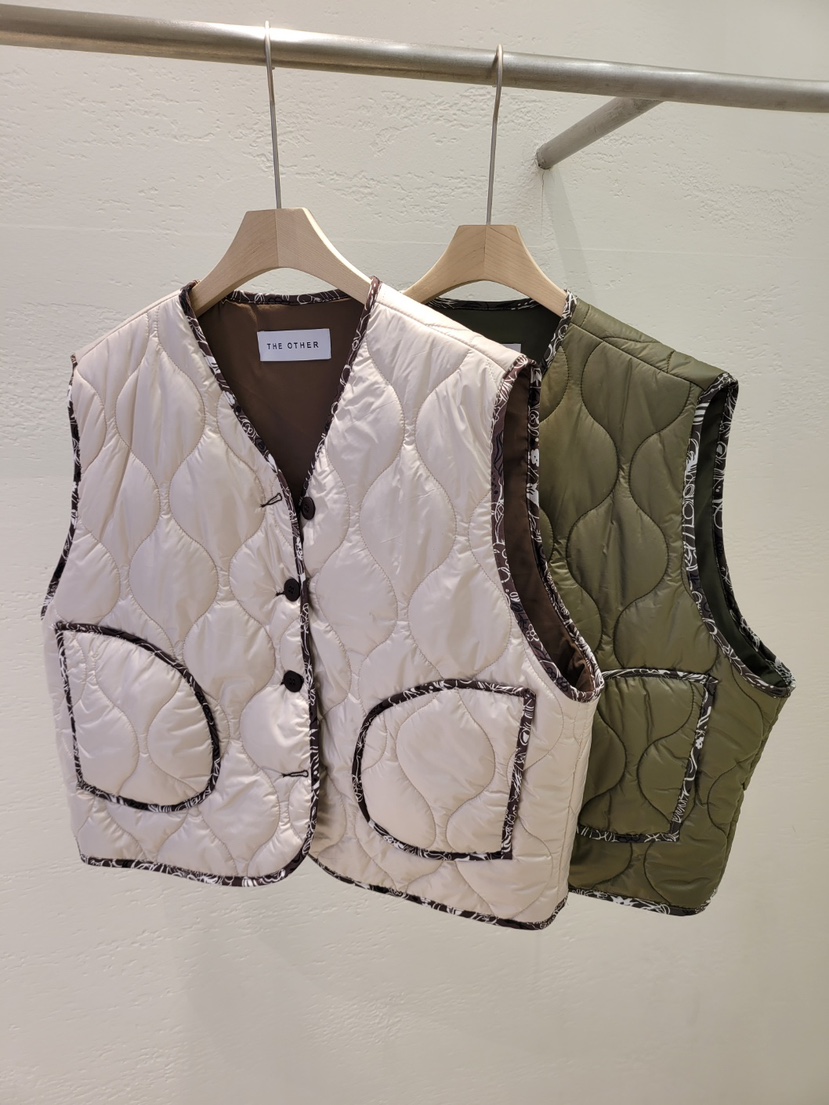 THE OTHER韓國直郵㊣女裝新款25秋冬休閑熱賣真品馬甲絎縫THE OTHER馬甲