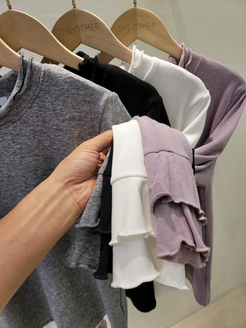 THE OTHER韓國代購㊣女裝新款25秋冬休閑真品人氣長袖T恤雙層THE OTHER長袖T恤