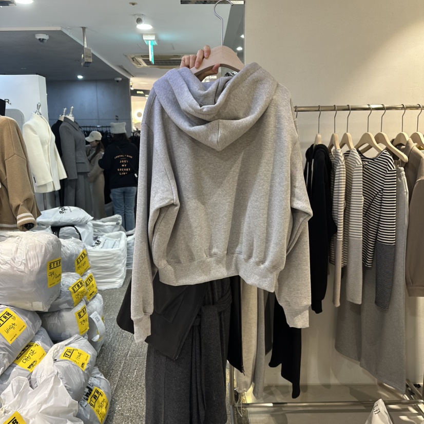 LIL韓國直郵㊣女裝新品推薦25秋冬職業真品衛衣拉鏈加絨連帽LIL衛衣