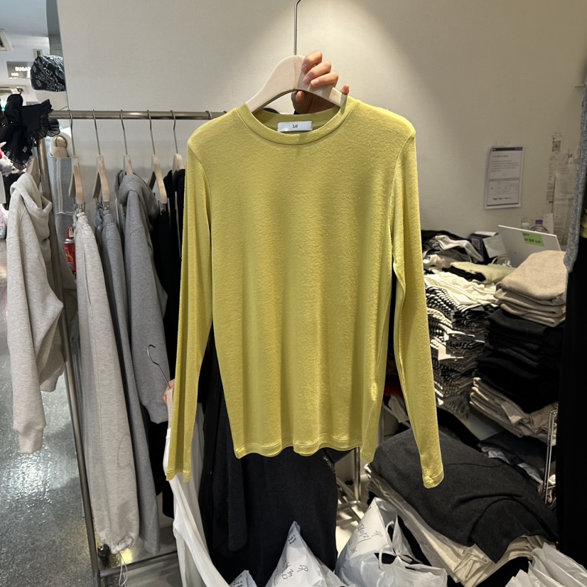 LIL東大門㊣實拍女士新款熱賣職業休閑真品推薦長袖T恤保暖LIL長袖T恤圖色2