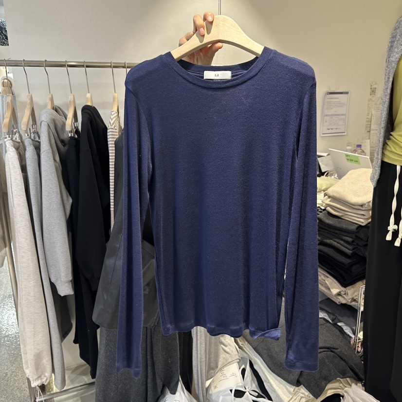 LIL東大門㊣實拍女士新款熱賣職業休閑真品推薦長袖T恤保暖LIL長袖T恤圖色4