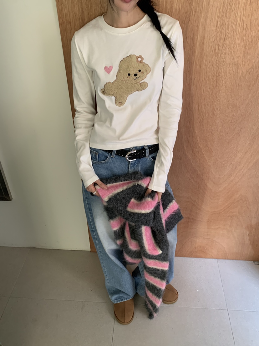 MORE THAN-P東大門㊣直郵女裝新款時尚真品人氣休閑長袖T恤MORE THAN長袖T恤