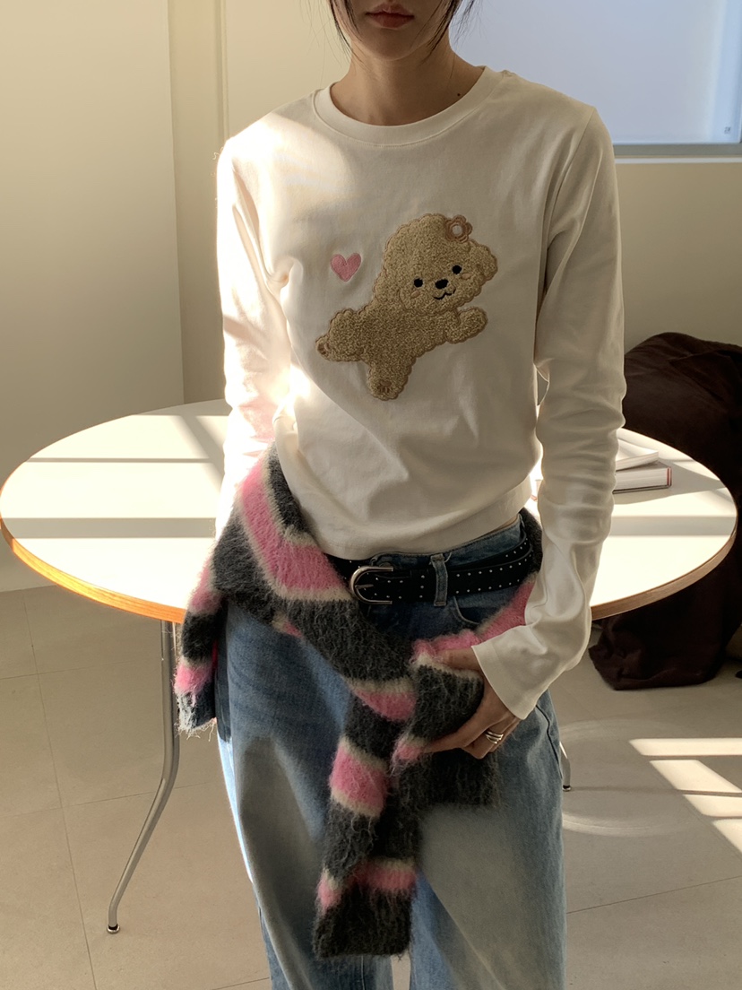 MORE THAN-P東大門㊣直郵女裝新款時尚真品人氣休閑長袖T恤MORE THAN長袖T恤