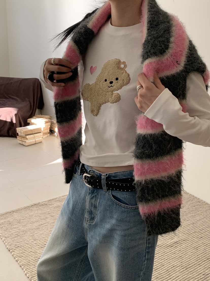 MORE THAN-P東大門㊣直郵女裝新款時尚真品人氣休閑長袖T恤MORE THAN長袖T恤