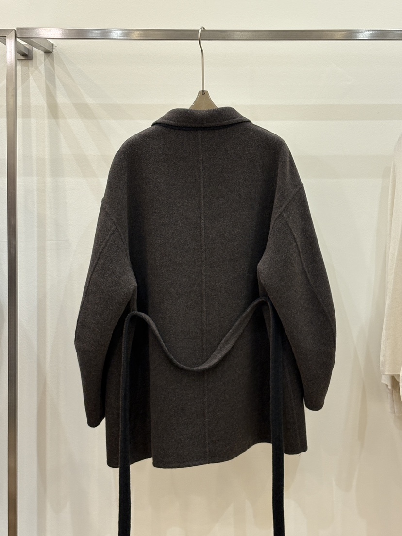 CICI韓國代購㊣女裝新品職業推薦熱賣中長款大衣含腰帶羊毛Ci Ci中長款大衣