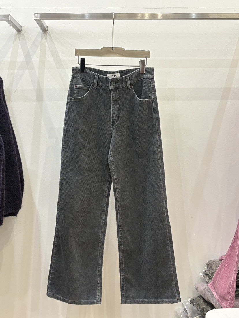 CICI韓國代購㊣女裝新款熱賣人氣休閑真品25秋冬牛仔褲燈芯絨Ci Ci牛仔褲圖色2