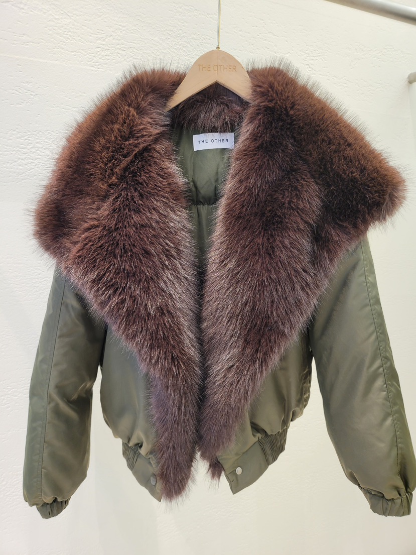 THE OTHER東大門㊣代購女裝新品人氣時尚真品職業夾克毛皮THE OTHER夾克圖色1