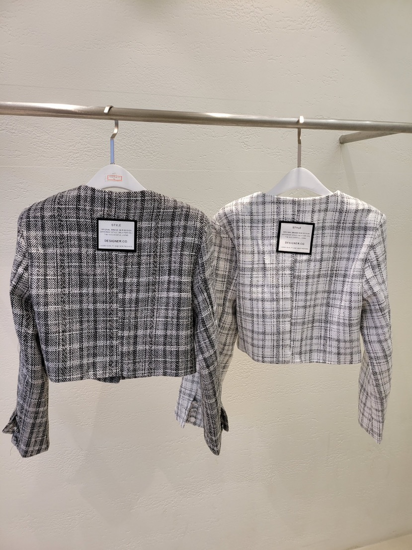 THE OTHER東大門㊣直郵女士新款人氣真品推薦夾克格紋短款THE OTHER夾克