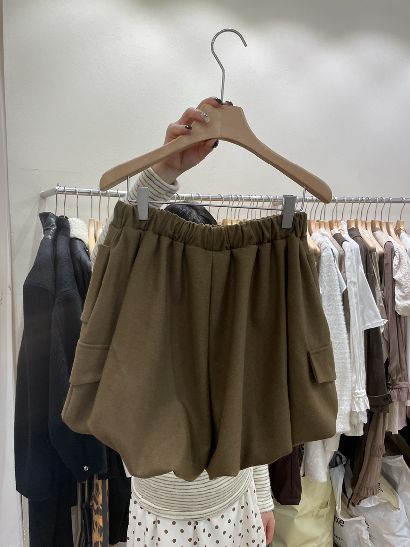 AUVERFIT韓國代購㊣女士新品人氣熱賣25秋冬推薦休閑短褲羊毛AUVERFIT短褲