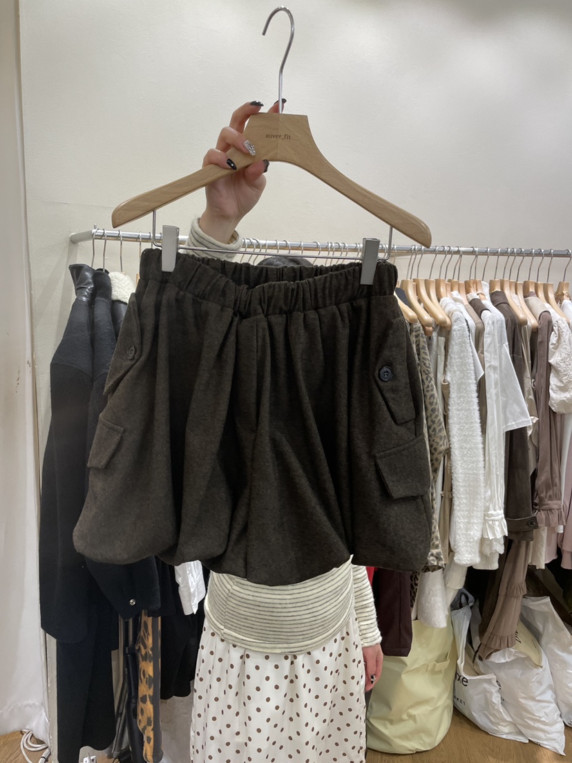 AUVERFIT韓國代購㊣女士新品人氣熱賣25秋冬推薦休閑短褲羊毛AUVERFIT短褲圖色2